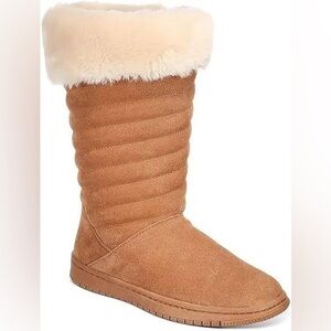 STYLE & CO Novaa Genuine Suede Boots Chestnut Women's 10